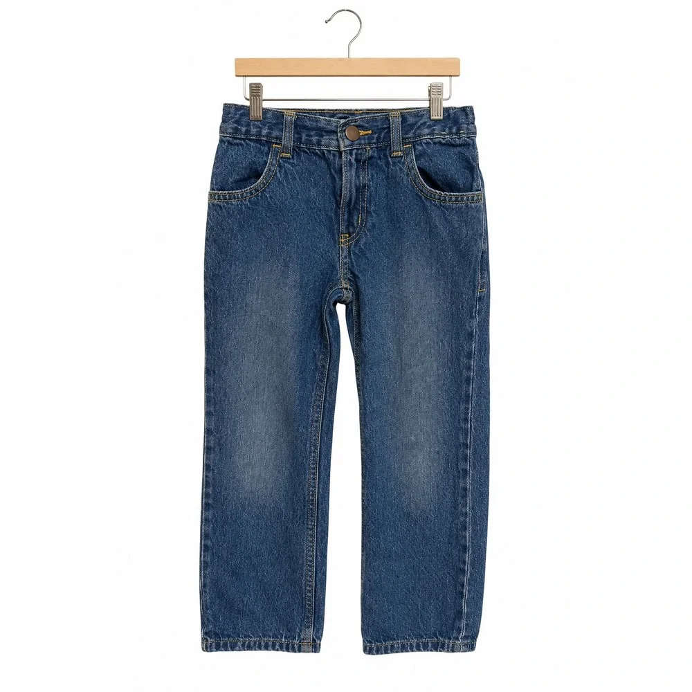 Gymboree Classic Straight Leg Jeans Adjustable Waist Kids Size 5 Medium Wash